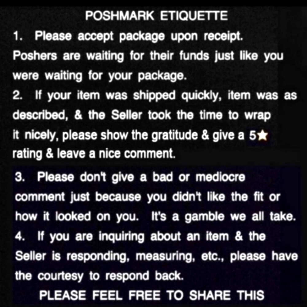 💫❤️‍🔥 POSHMARK ETIQUETTE: Please Don't Forget Our Efforts & Hardwork! 💫❤️‍🔥